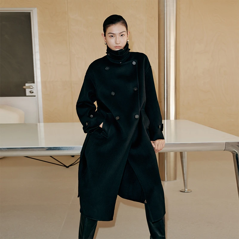 【毛呢】【商场同款新品】艾诺丝雅诗 高级感长款毛呢 AR234023