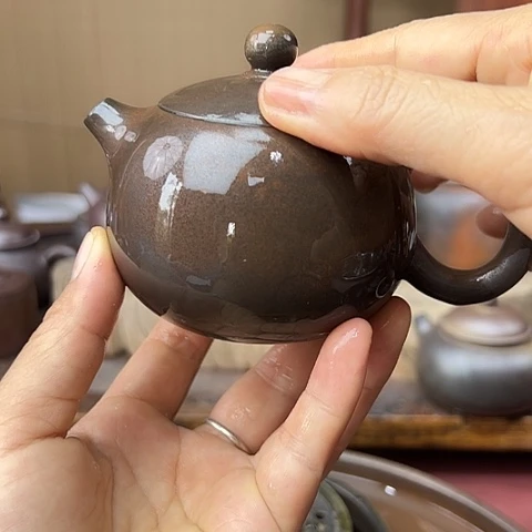 戬谷龙窑柴烧茶壶