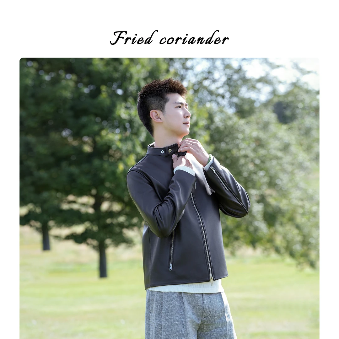 石脂皮衣 男款时尚潮流轻奢复古王璇原创设计