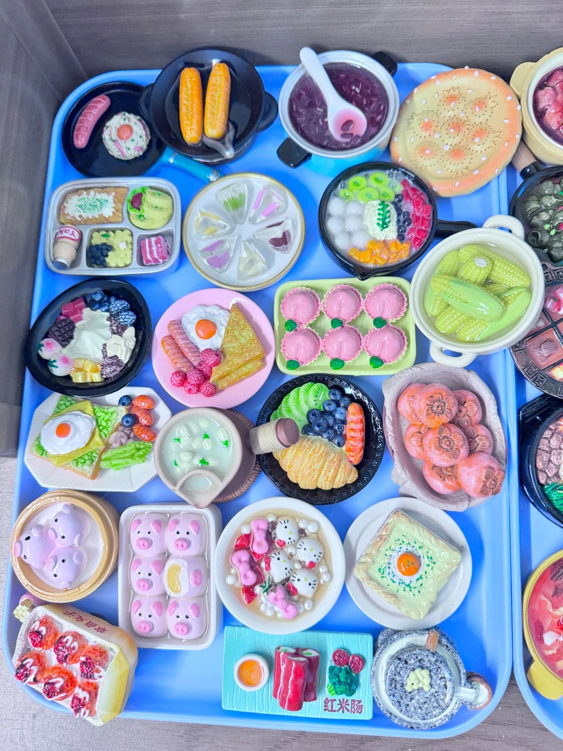 (自选款)仿真树脂创意立体可爱手绘食玩冰箱贴装饰摆件