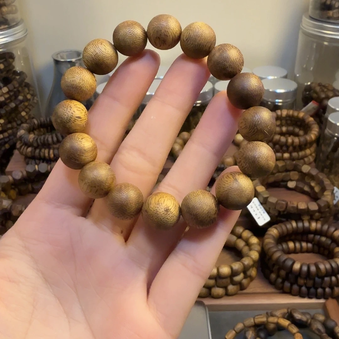 幽***蓝手串沉香1.3圆珠单圈11.6g 多样性发一