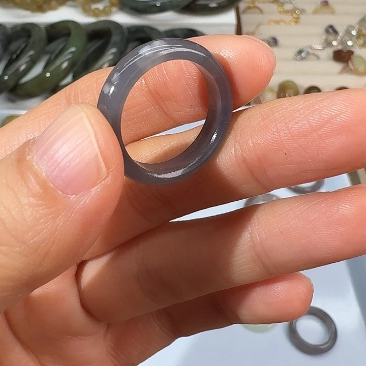 和田玉未镶嵌戒指18.4内径48