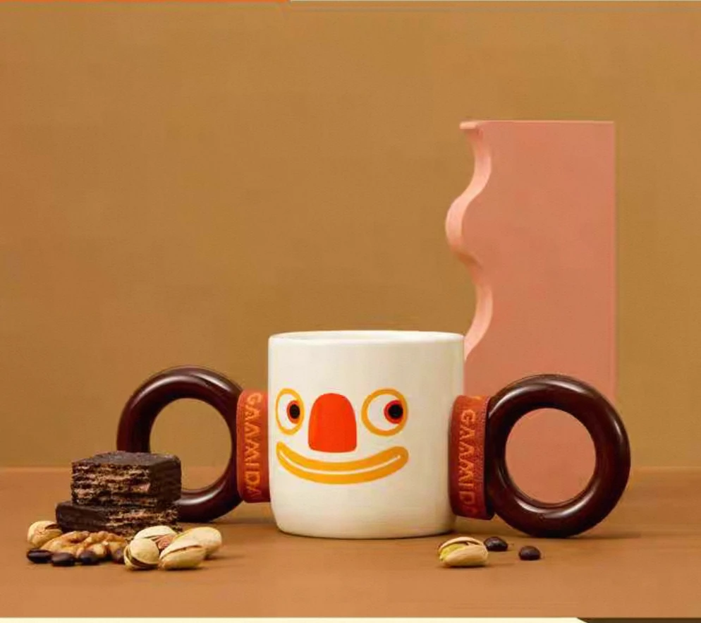 鱼鱼精选双耳陶瓷马克杯