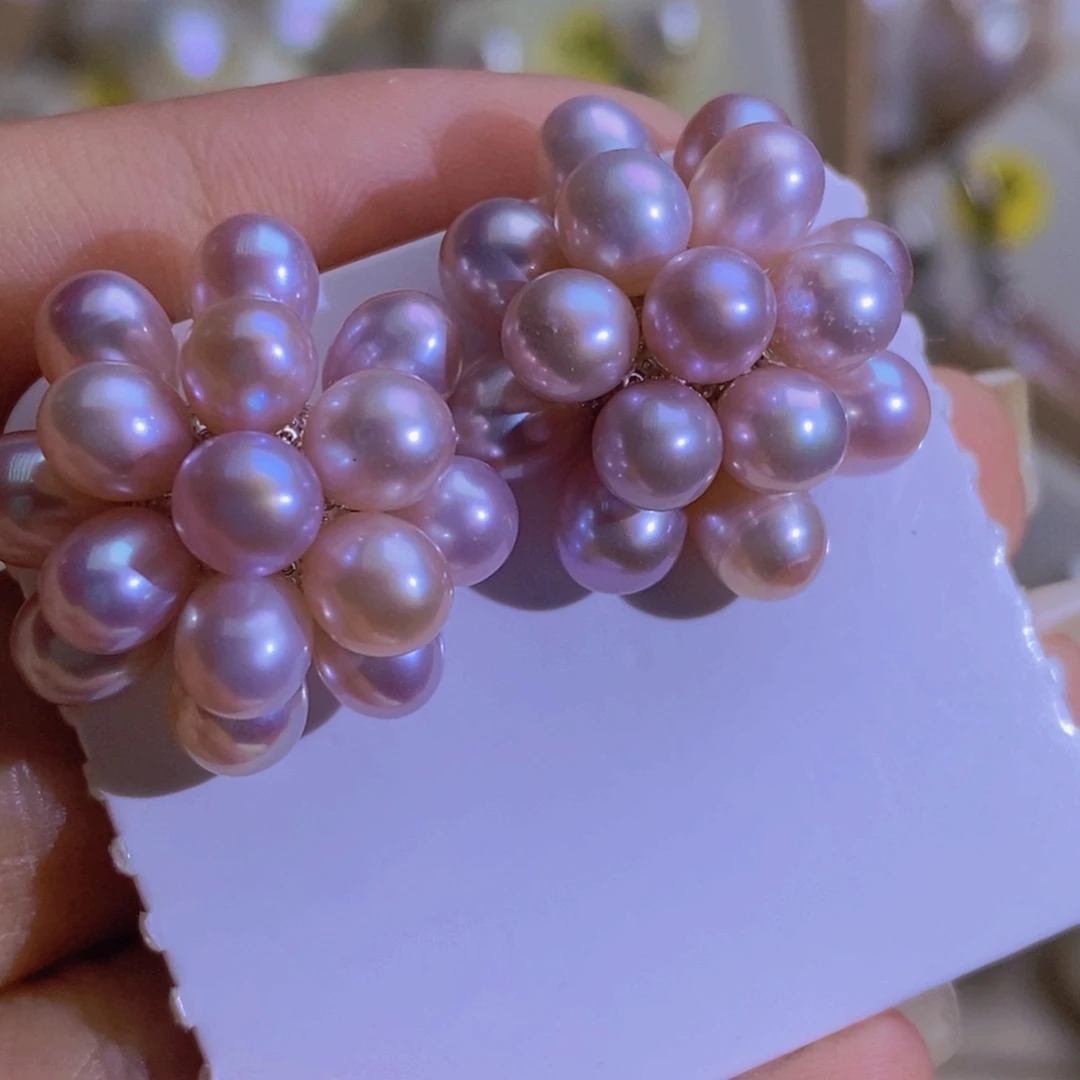 银S925镶嵌天然淡水珍珠淡水珍珠