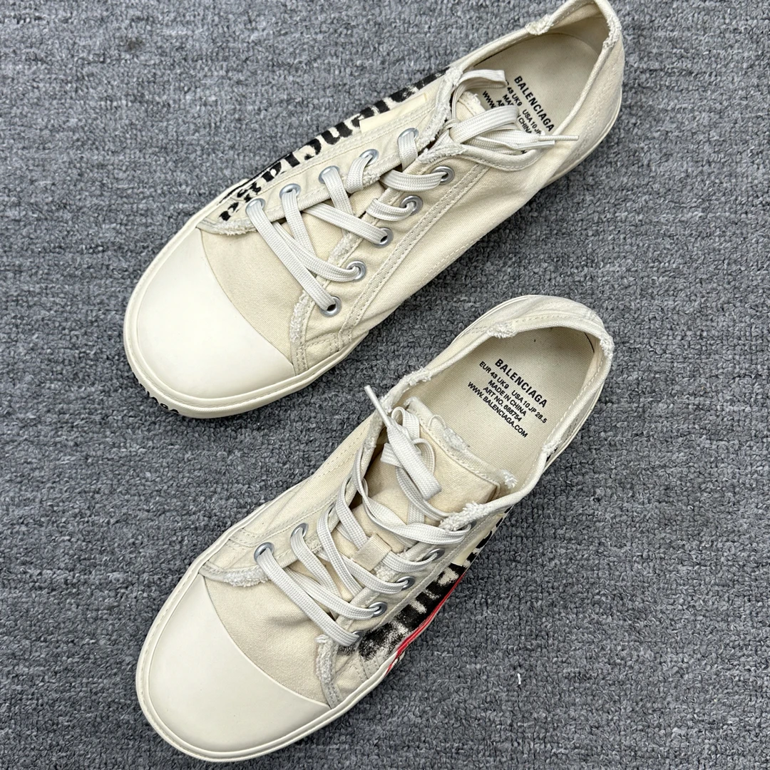 99新 Balenciaga/巴黎世家 43 巴黎世家可乐溶解帆布鞋 99新