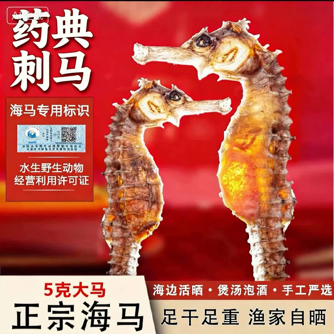 马王5g每条 药典刺海马干 泡酒煲汤专用滋补品 过年送礼
