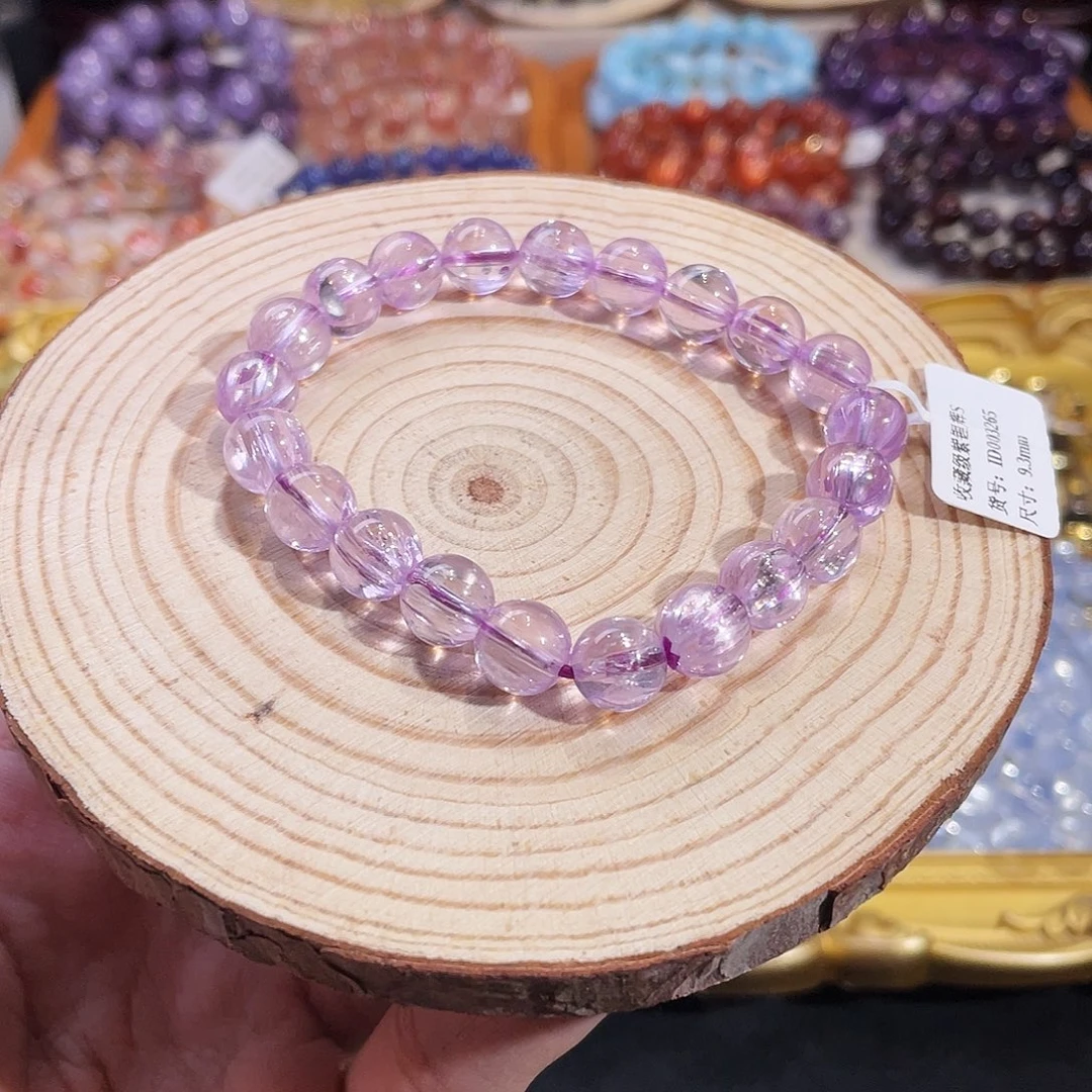 手串锂辉石未镶嵌收藏级紫锂辉9.3