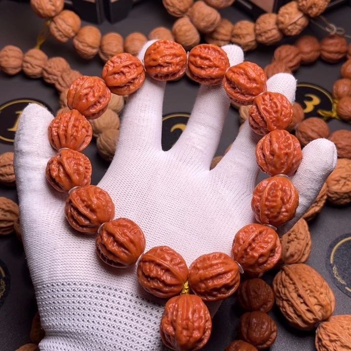 流***猫文玩核桃手串京八棱