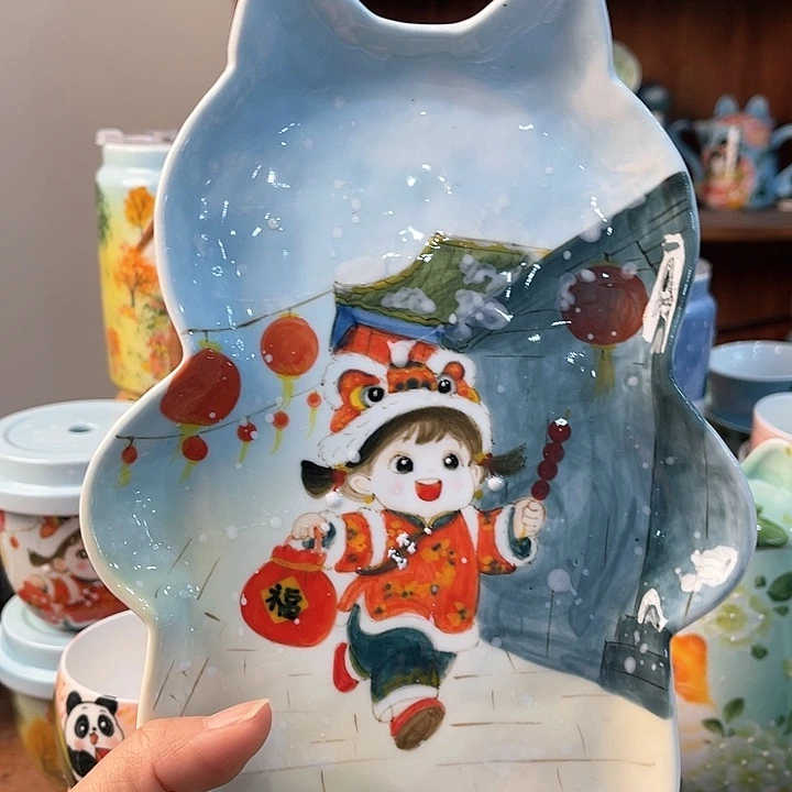 陶景德镇釉下手绘陶瓷