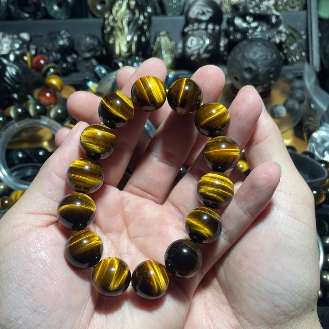 六***鱼木变石未镶嵌手串虎眼石