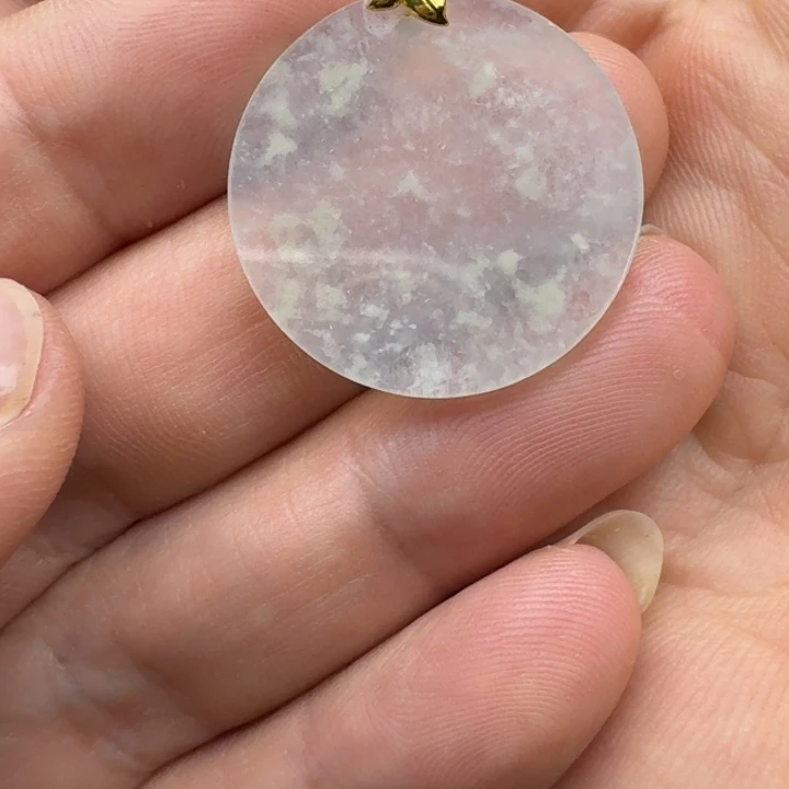 吊坠(不含链)18K金镶嵌翡翠