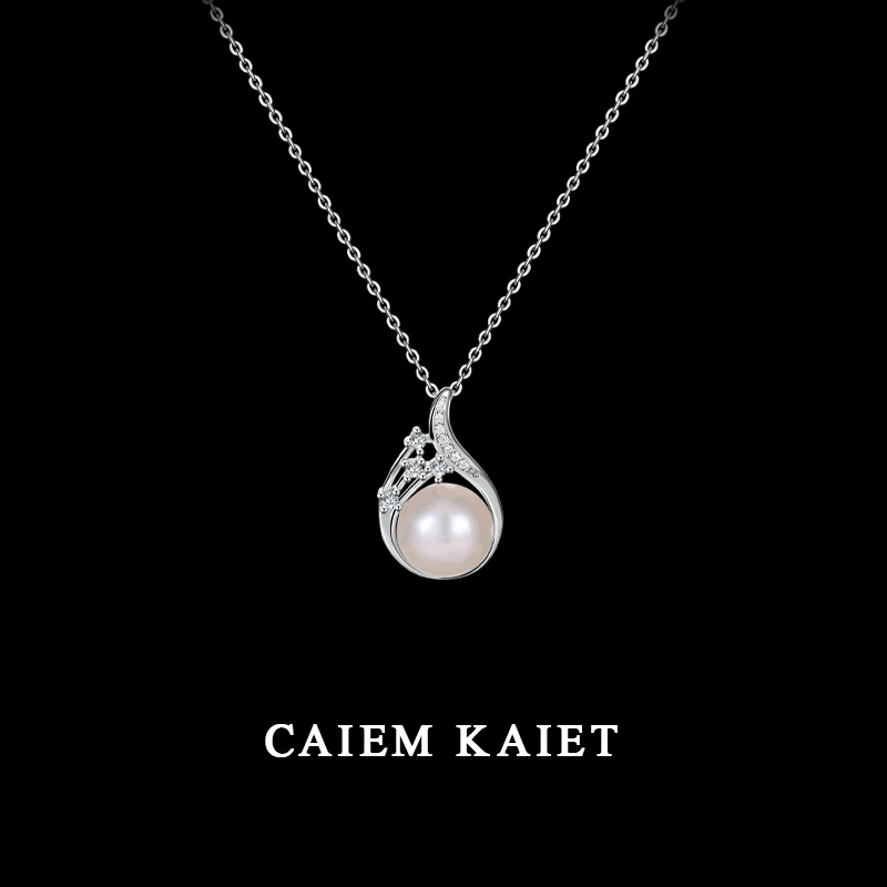 CAIEM KAIET 链子925银 正品强光珍珠项链送妈妈送长辈母亲节礼物