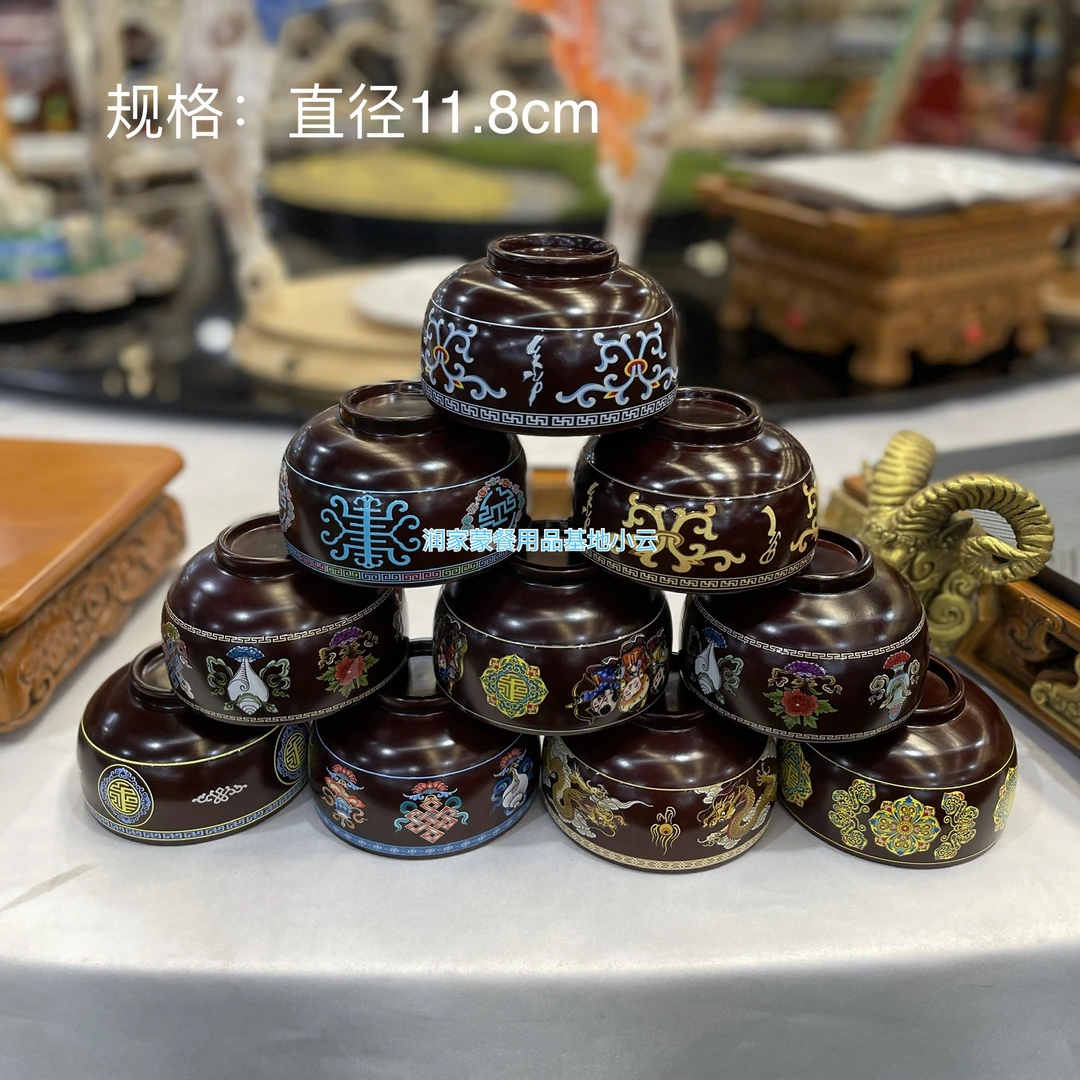 木碗蒙古特色餐具奶茶碗隔热防烫木碗