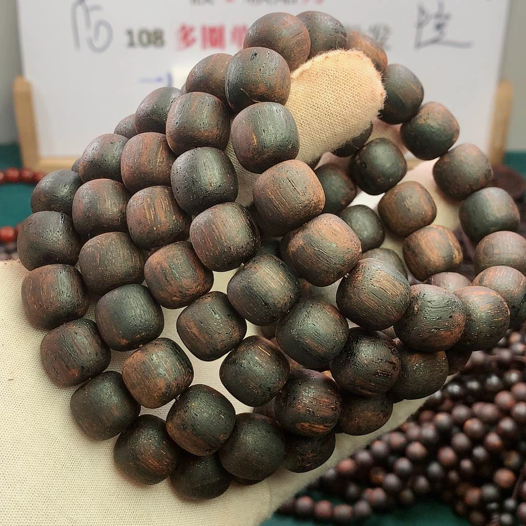 降真香手串/手链1314缅甸小叶麻丝满结油