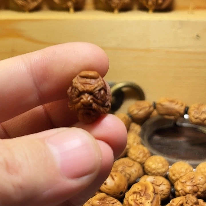 晚***旧手串/手链核桃订做五鬼戏钟馗单颗