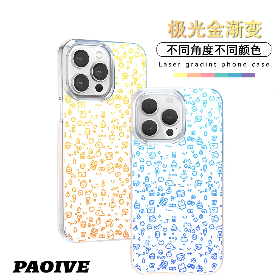 满屏涂鸦适用苹果华为vivo一加iPhone小米红米极光手机壳壳