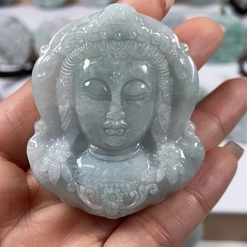 翡翠颈饰未镶嵌观音福利