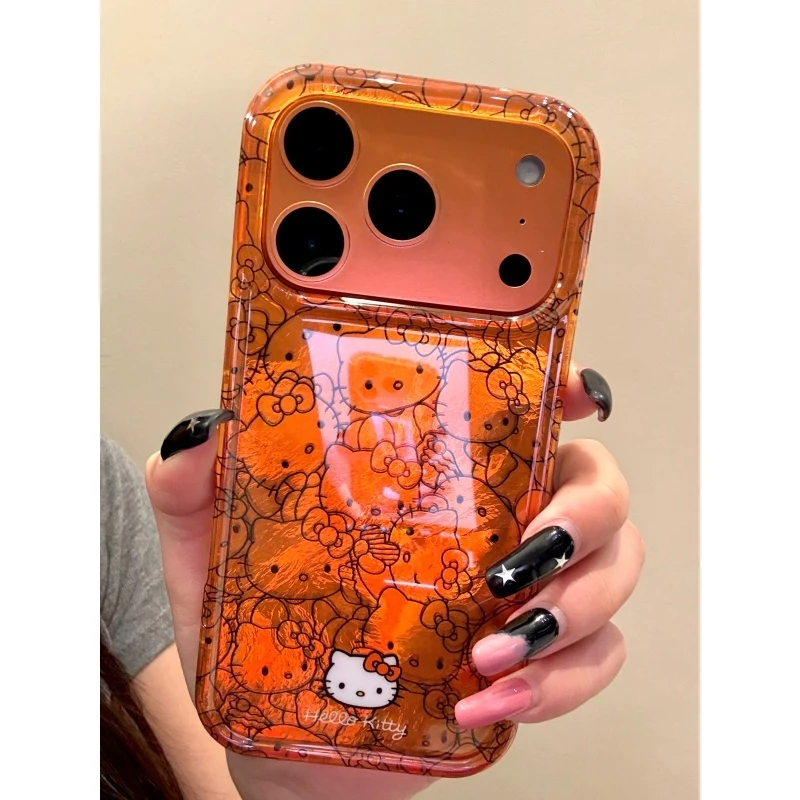 适用苹果iphone17promax冰裂纹16pro线条猫咪15ins风创意14手机壳