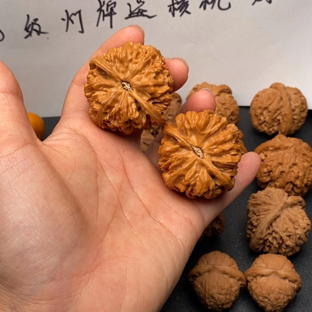 D***爺文玩核桃把件粗筋修