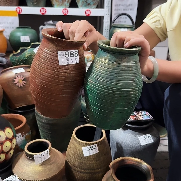 瑕疵金色一对988高度20口径10