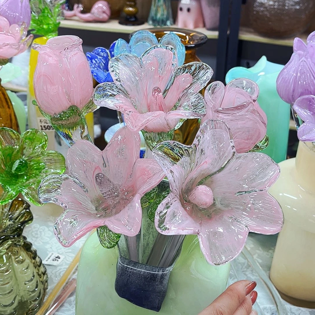 5朵花 家悦琉璃工艺品
