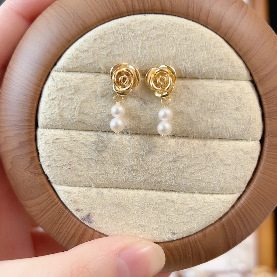 原创作品银S925镶嵌淡水珍珠