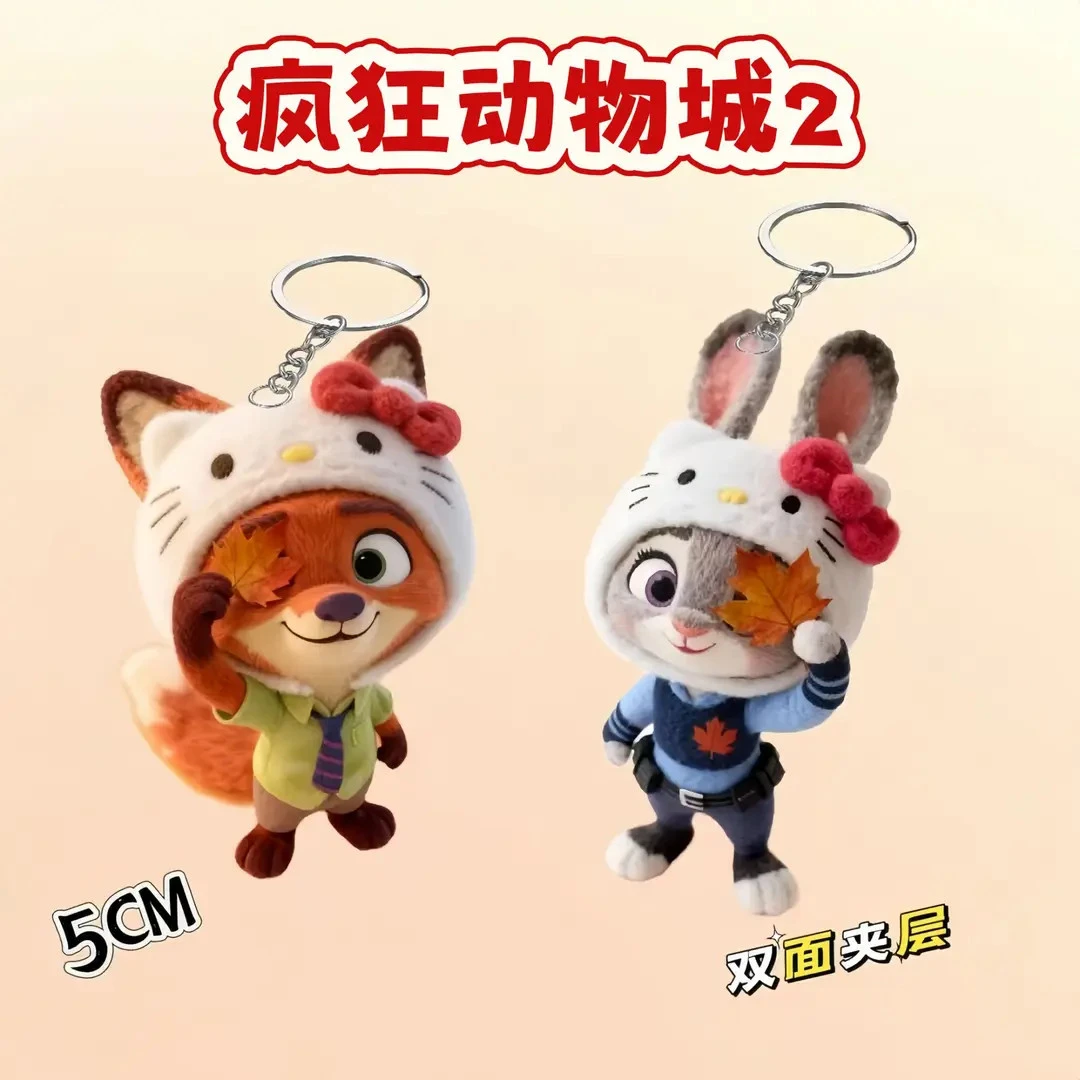 新上市疯狂动物周边卡通朱迪可爱联动尼克情侣亚克力书包挂件礼物
