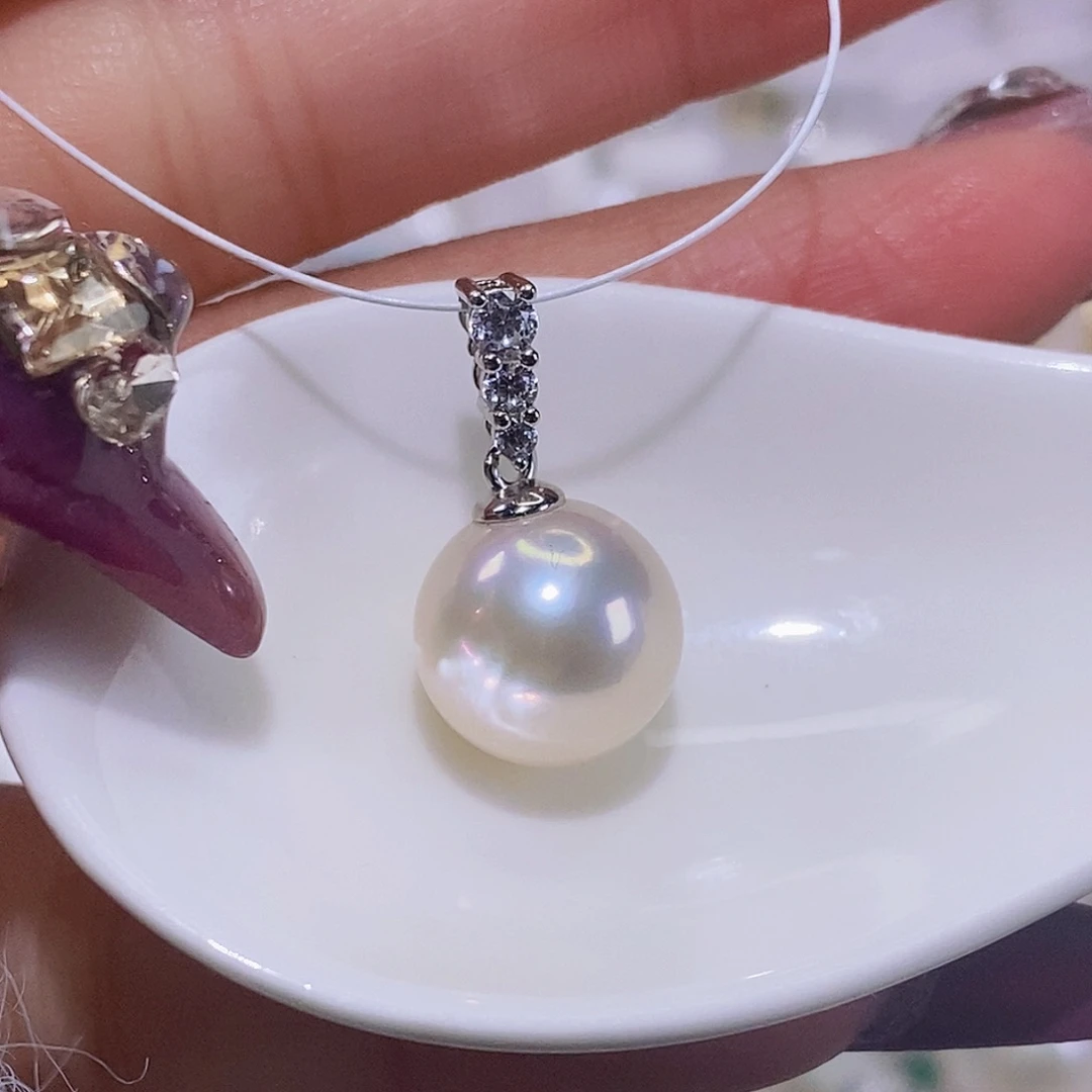 淡水珍珠颈饰银S925镶嵌
