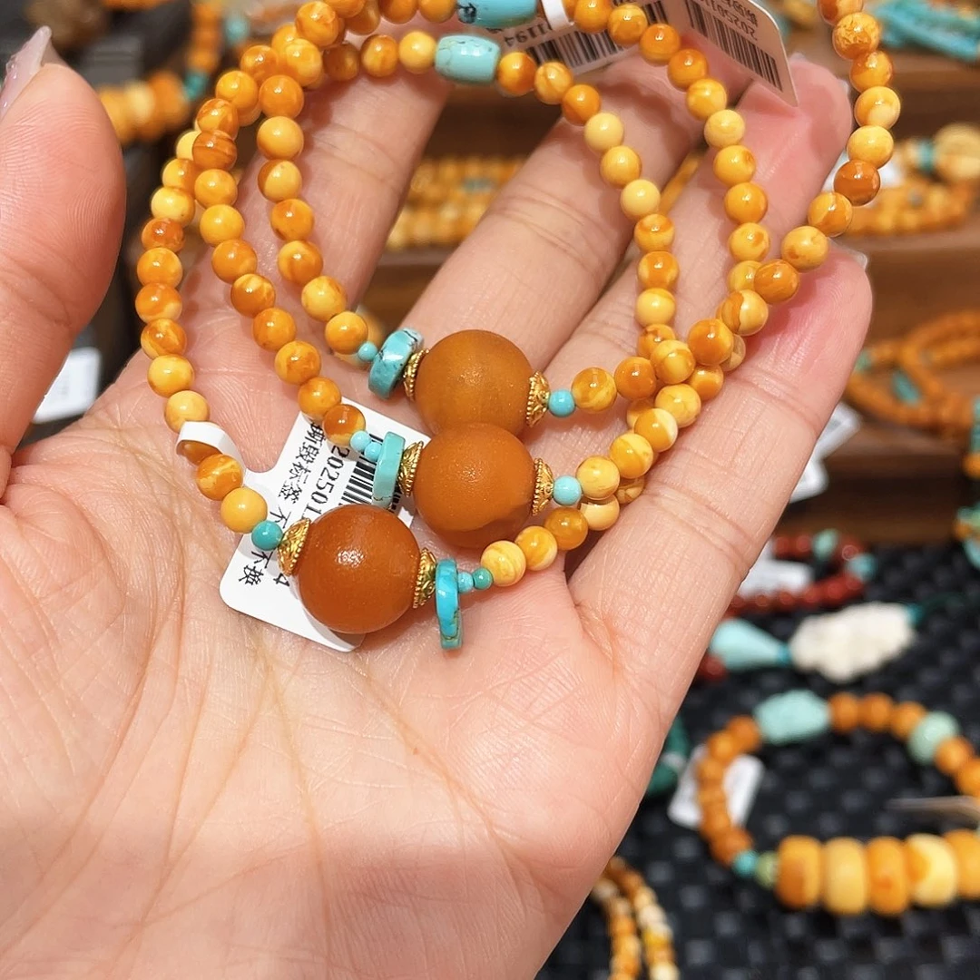 琥珀颈饰未镶嵌多样发其一4mm