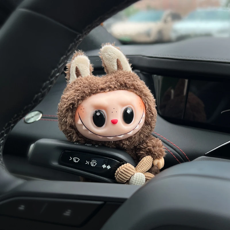 labubu汽车怀挡装饰车载档把玩偶公仔可爱拉布布雨刮器转向灯礼物