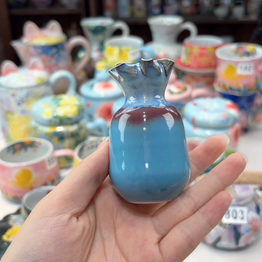 景德镇手绘高温釉下彩陶瓷茶具