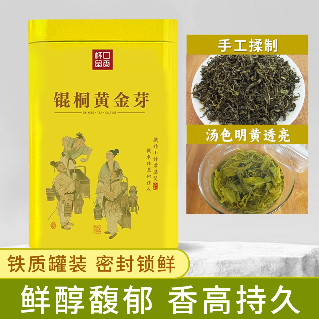 【開業补贴】锟桐黄金芽单罐纯手工揉制春茶口感香浓新茶开春好茶