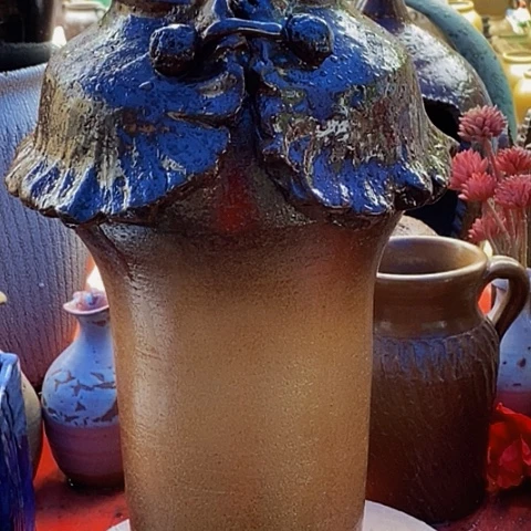 紫砂花盆口12高度38无孔