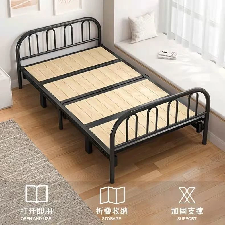 折叠床单人双人木板床家用出租房办公室午休床加固硬板床经济型