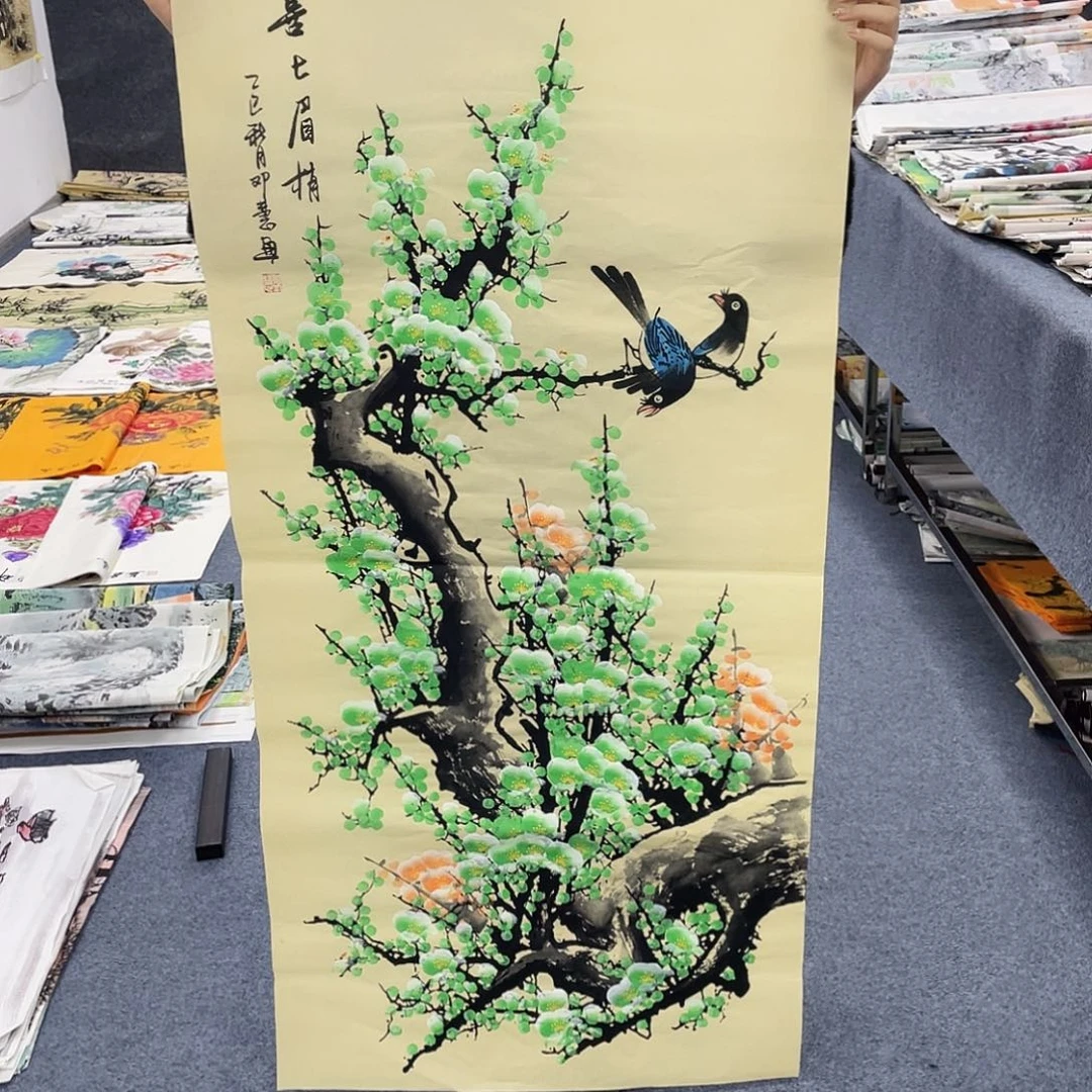 国国画作品小姐姐放漏…