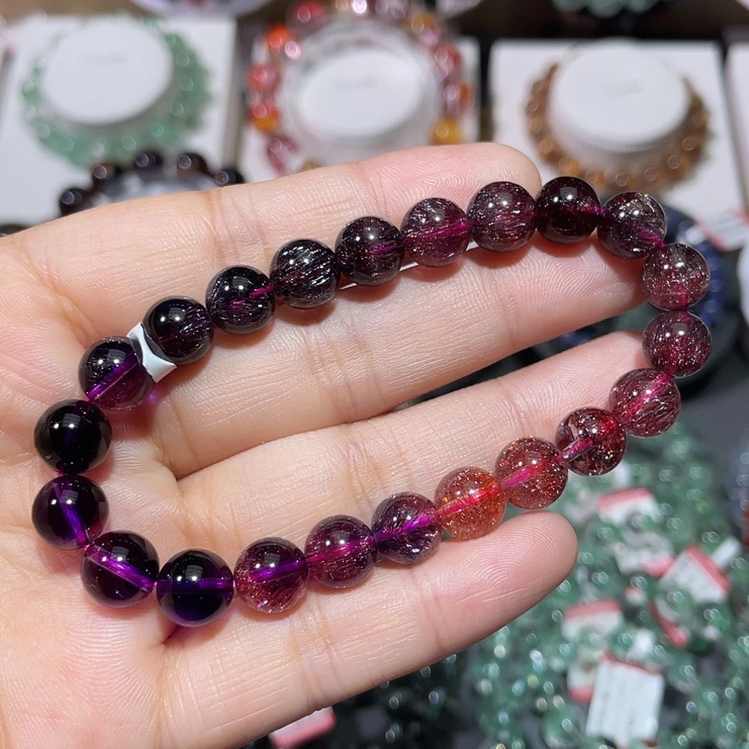 水晶手链未镶嵌彩超七手串