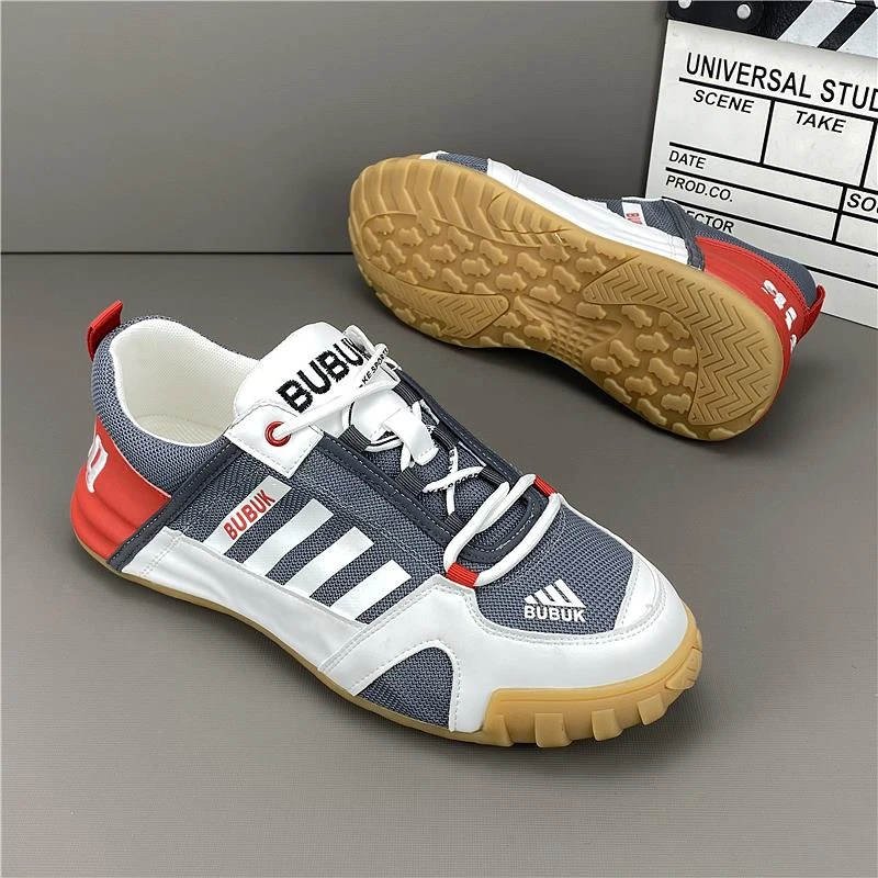 男鞋2025夏季爆款透气网面小白鞋潮流厚底时尚运动休闲男士阿甘鞋