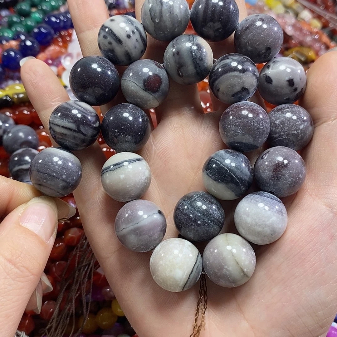 玛瑙/玉髓未镶嵌珠宝半成品天然阿拉善一条卡18mm