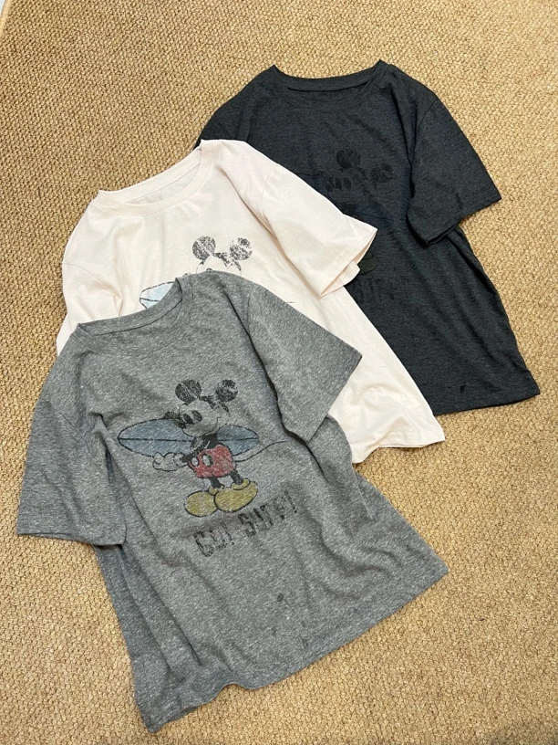 【米惠】春装新品卡通印花韩版百搭圆领半袖宽松夏季时尚休闲T恤