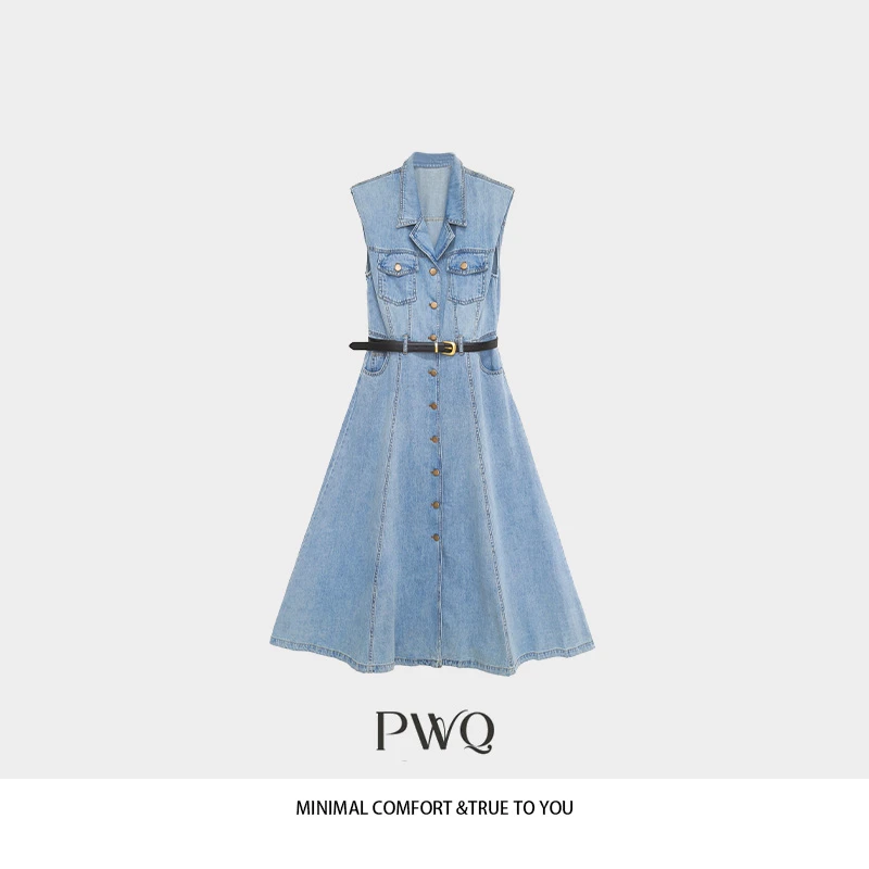 连衣裙全棉翻领收腰显瘦牛仔裙SZCC-25515XL25-QP