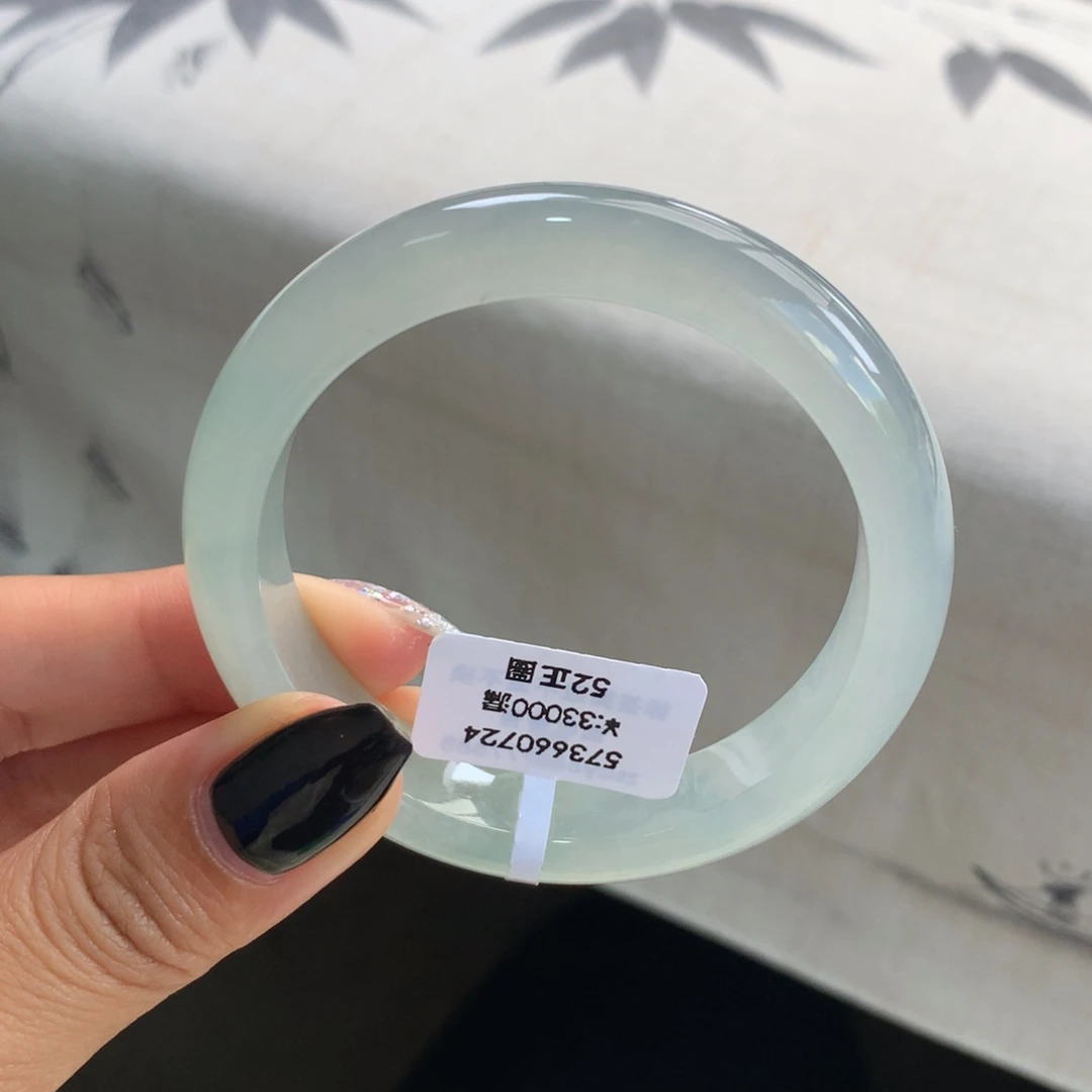 未镶嵌手镯翡翠回流）冰莹光种水手镯（强推）