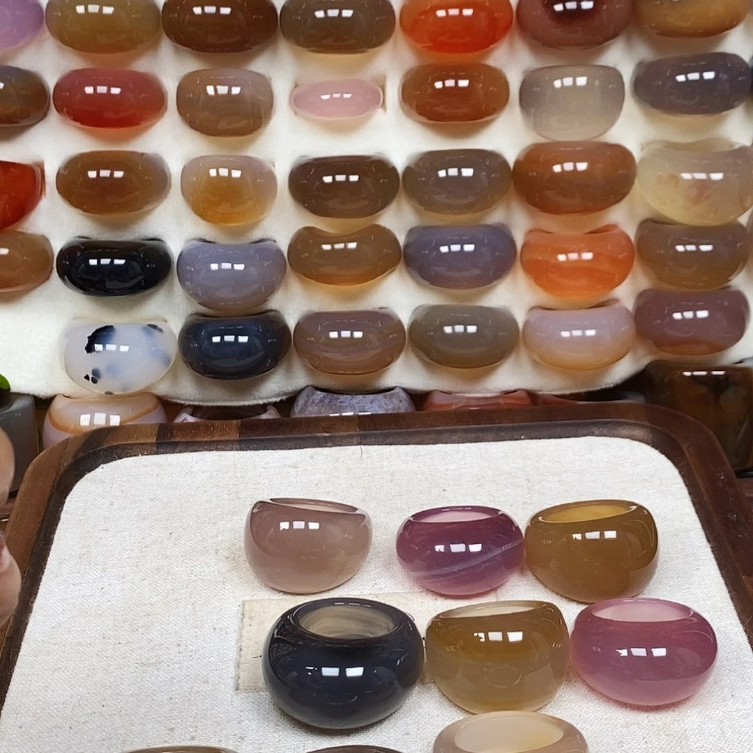 !***玛瑙/玉髓未镶嵌戒指