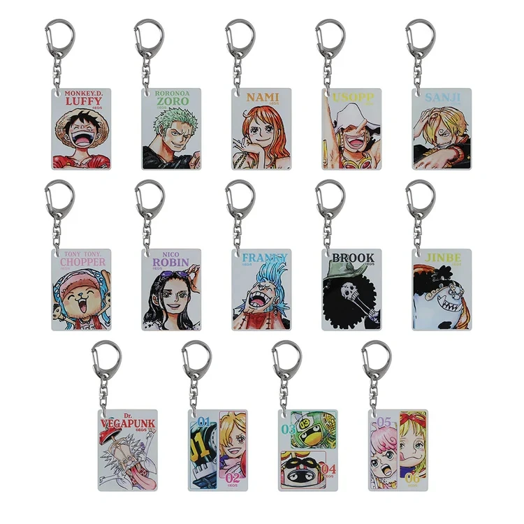 ONEPIECE海贼王偏光挂件钥匙扣原画jf动漫周边潮玩盲盒六天天拆卡