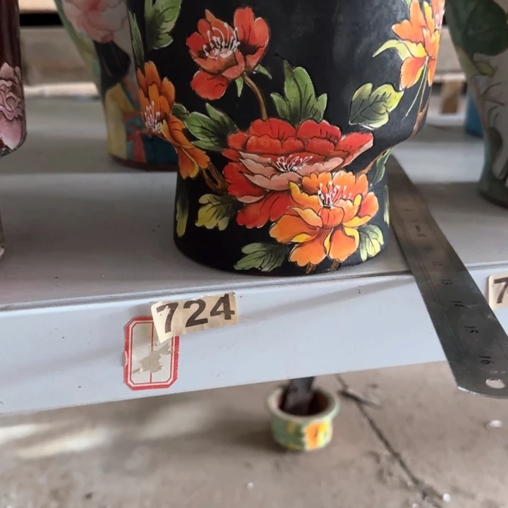 紫砂花盆景德镇陶瓷