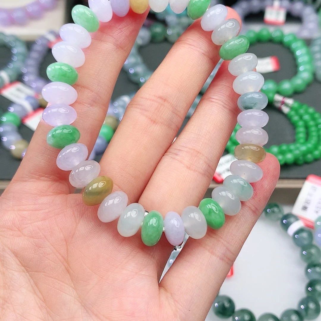 未镶嵌手串翡翠未镶嵌多宝鼓珠手串卡9.0