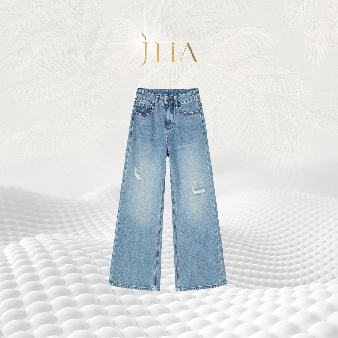 JLIA GOLD-9929夏新品破洞时尚百搭直筒牛仔裤