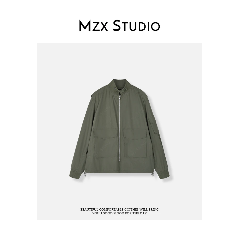 MZX 天丝棉日系多口袋拉链工装风外套上衣 WT8526-P