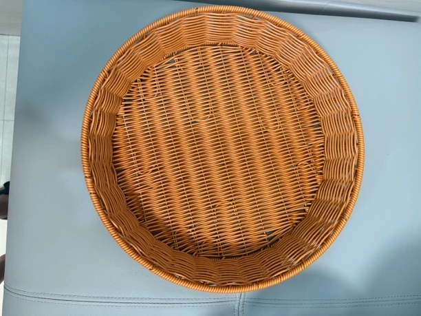 大号仿藤圆形水果篮面包筐
