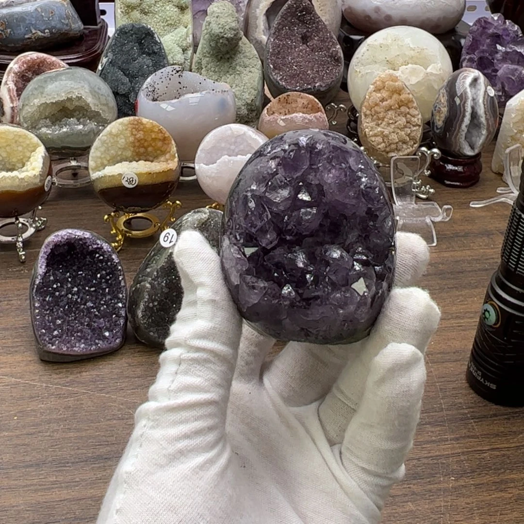 水晶珠宝半成品未镶嵌紫水大牙49