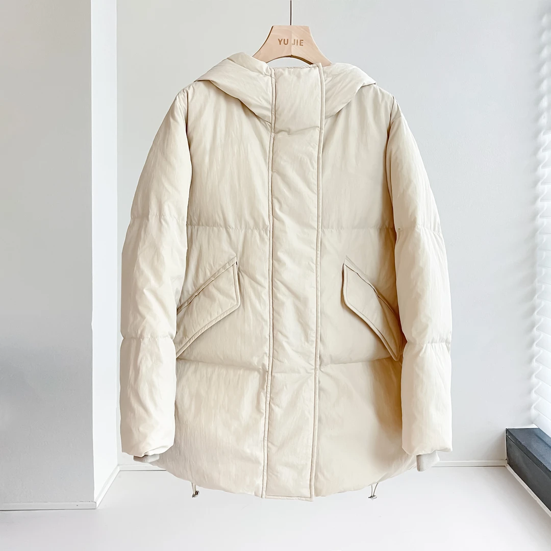 YUJIE 设计感90白鹅绒廓形鹅绒服新款冬季时尚外套 YR064